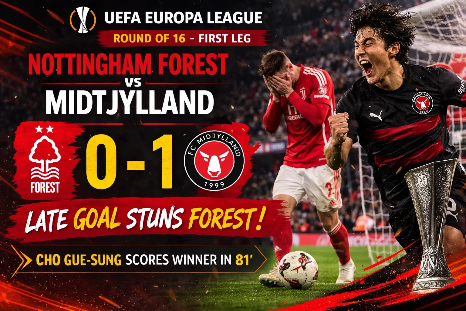 Nottingham Forest vs Midtjylland: Late Cho Goal Stuns Forest