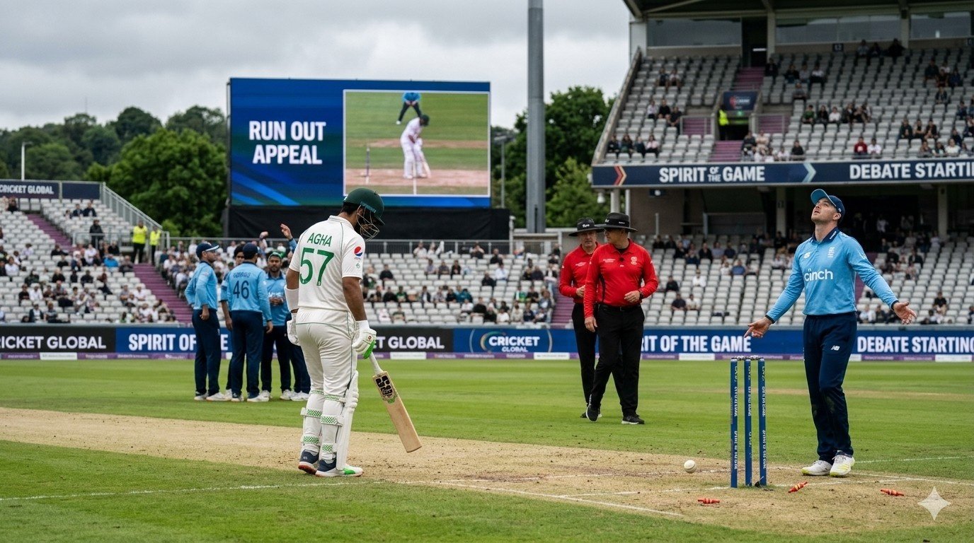 Global Debate has Started Over Cricket Spirit After Salman Ali Agha's Controversial Run Out